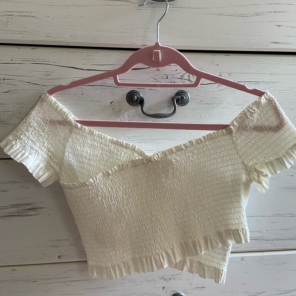 White crop top